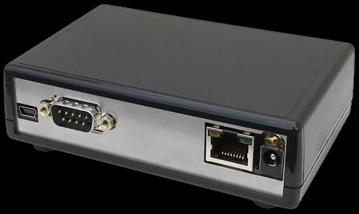 Symcod Bridge-IP relay controller — RS-232 serial and Ethernet relay device